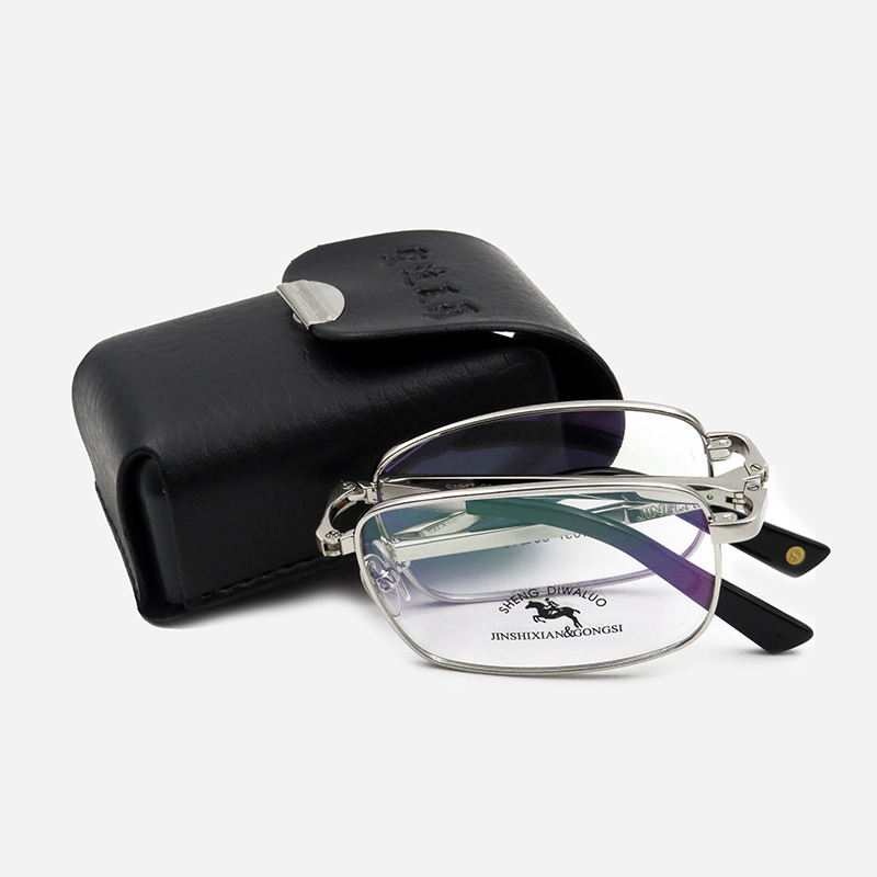 Danyang glasses frame factory wholesale portable with packaging men's full frame reading glasses frame presbyopic folding glasses frame Danyang glasses frame factory wholesale portable with packaging men's full frame reading glasses frame presbyopic folding glasses frame
