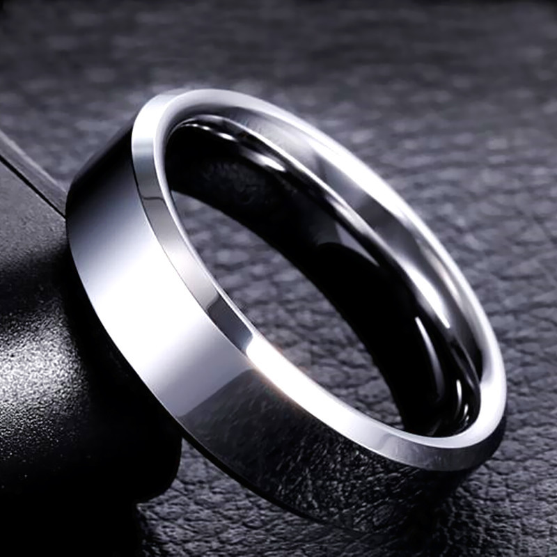 Simple Stainless Steel Glossy Ring display picture 4