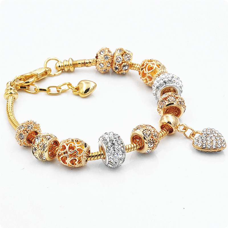 40g Weight Alloy Pendant Material Diamond Inlay Material Bracelets Classification Alloy Chain Material 1 Piece Quantity Holiday, Daily, Street Occasion Alloy Material Letter, Heart Shape Pattern Unisex Gender Plating Design Simple Style Style Simple Style Letter Heart Shape Diamond Alloy Wholesale Bracelets 9
