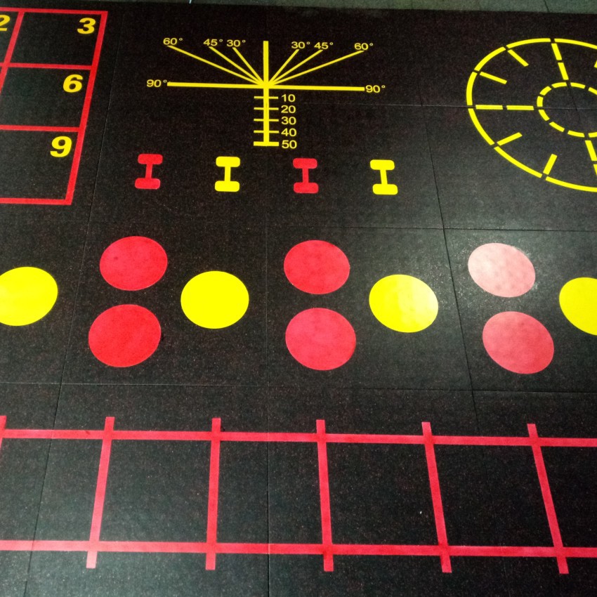 健身房私教橡胶地垫隔音减震彩色私教地垫室内健身私教地毯批发