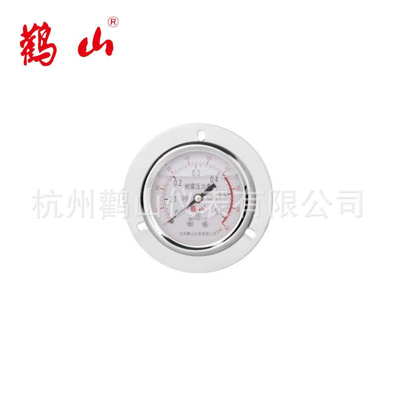 63加油表 耐震轴向带边压力表 YN63ZT 耐震表 甘油硅油表 可定制