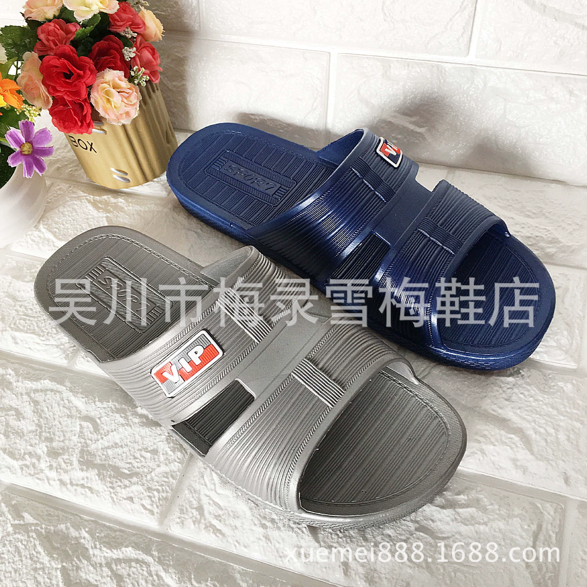 Летние тапочки 2017, уличные тапочки для киоска, домашние нескользящие мужские тапочки для ванной комнаты, тапочки большого размера, внешняя торговля