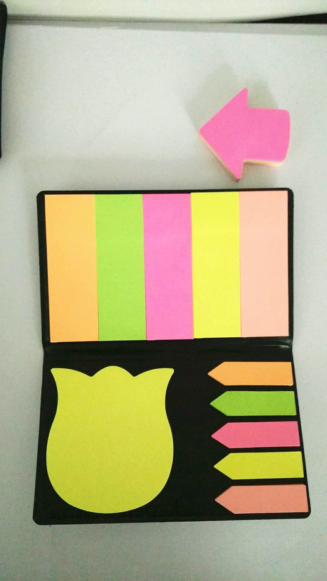 Cross-border exclusive supply of creative sticky notes/post-it notes pu fluorescent note pads leather note wholesale