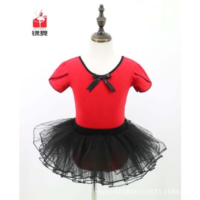 厂家批发韩版儿童舞蹈服装短袖女童练功服套装少儿演出衣服|ms