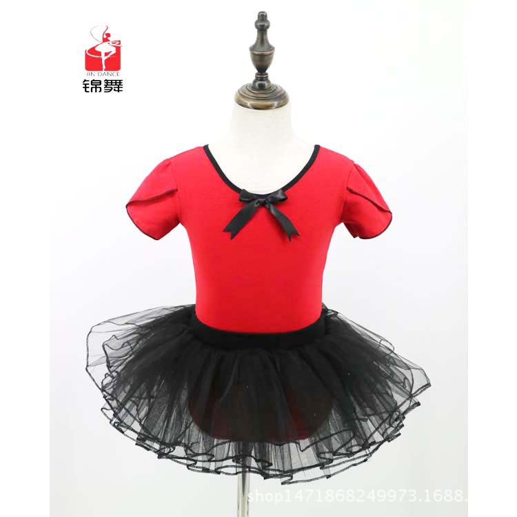 厂家批发韩版儿童舞蹈服装短袖女童练功服套装少儿演出衣服|ms