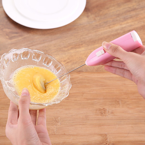 Stainless steel egg beater Home kitchen mini electric handheld egg beater creative coffee milk tea stirrer