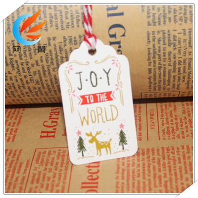 joy to the world 节日创意彩绘书签吊牌 留言寄语许愿卡1件代发|ms