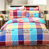 Bedding twill cartoon warmth four piece quilt single bed