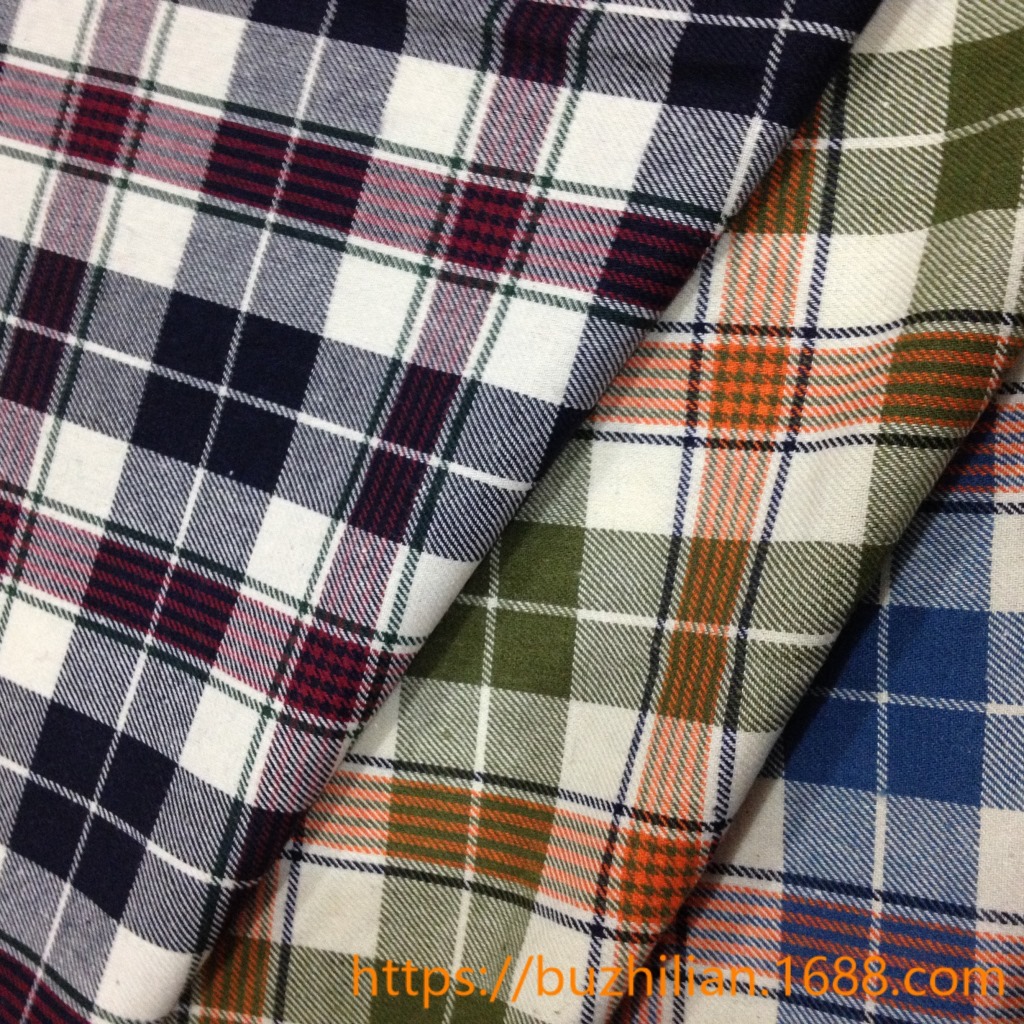 现货供应全棉21S磨毛布 涤棉格子布春秋冬衬衣 休闲时尚女装面料