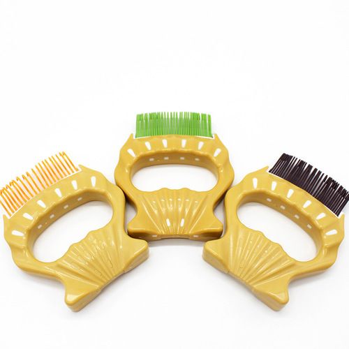 Shell comb, pet elastic nylon brush, cat and dog comb, needle comb, knot-opening comb, massage to remove hair 6
