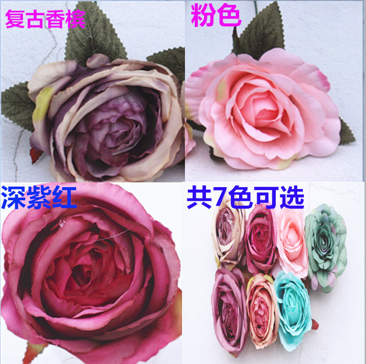Artificial rose flowers, artificial flower heads, artificial flower wholesale, DIY small flower buds, wedding flower wall flower arrangement detail image 11