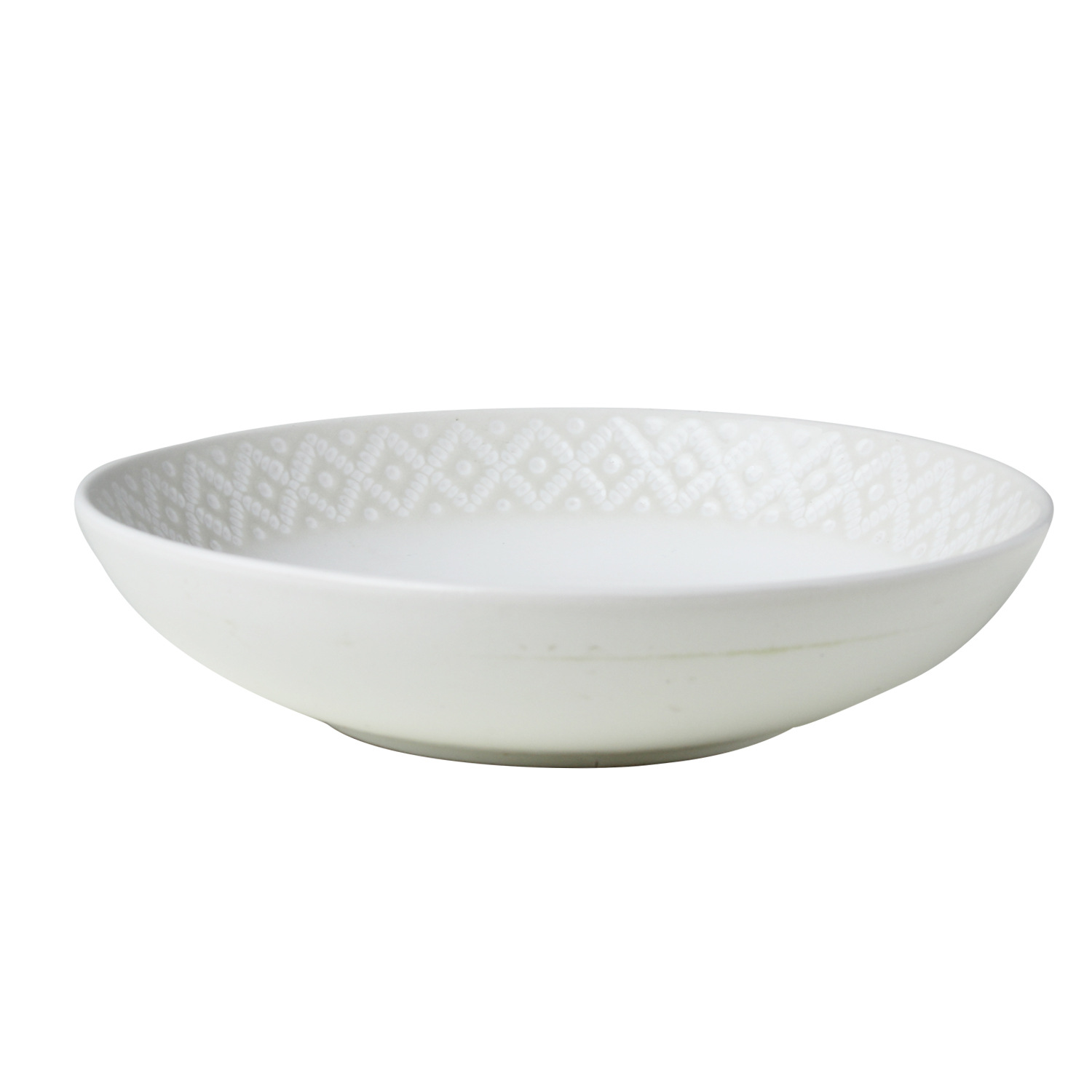 Tazón de fuente de fideos simple blanco de cerámica de estilo japonés negro pintado a mano patrón de línea tazón patrón de diente de león Tazón de fuente de alivio de flores de diamante Tazón