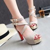 Sandals high heels, European style, plus size