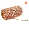 15# orange+black+white*2mm two -color cotton rope (100 yards)