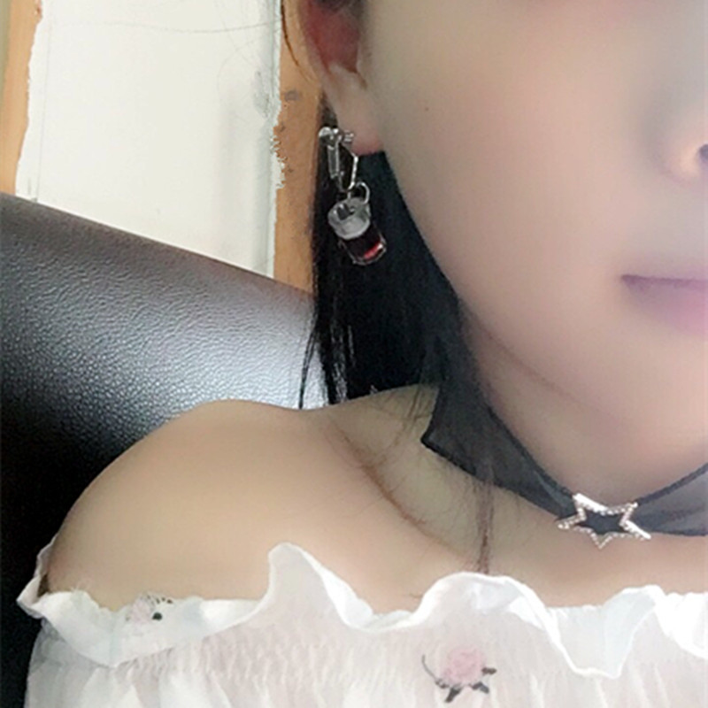 Earrings Classification Novelty Wine Glass Plastic Resin Plating Earrings