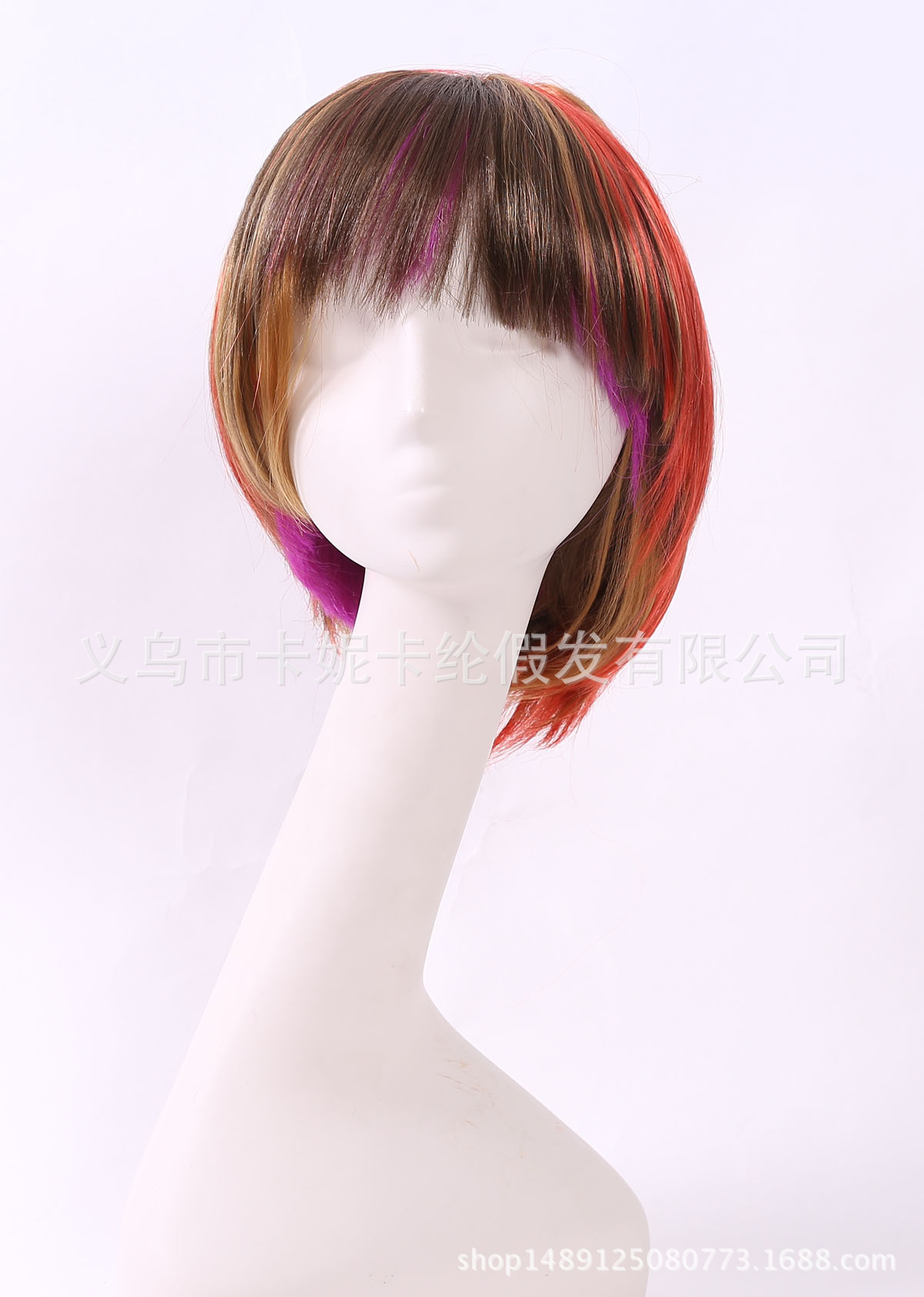 Bob estudiantes de cabello corto europeo y americano nuevo estilo de moda de color