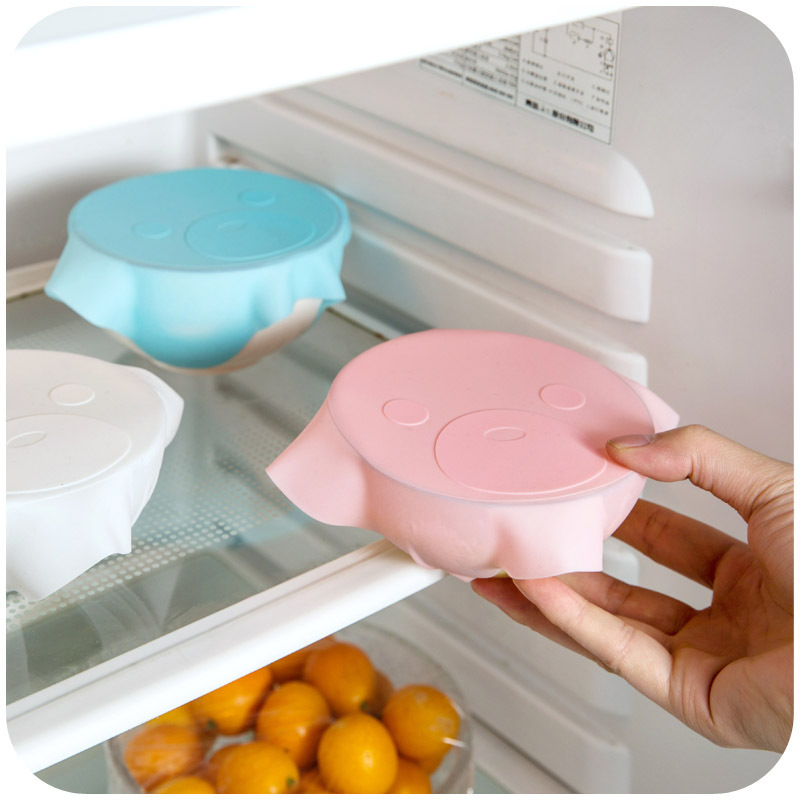 食品级多功能硅胶保鲜膜盖 微波炉冰箱保鲜碗透明密封盖子30g|ms