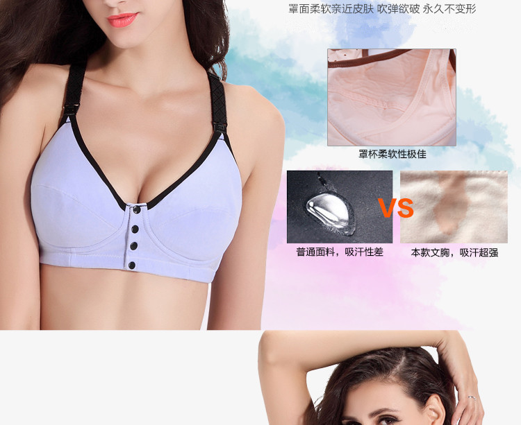 bra without steel ring pure cotton anti-sagging women underwear NSXY8556