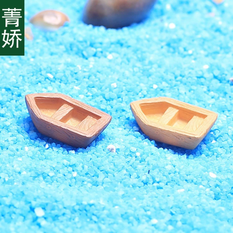 Цзин Цзяо мини-Лодка микро пейзаж океан пляж DIY Модель маленькая лодка микро пейзаж материал украшения