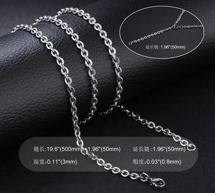 Fashion Jewelry Diamond Pendant Pure Steel With Chain Titanium Steel Couple Necklace display picture 5