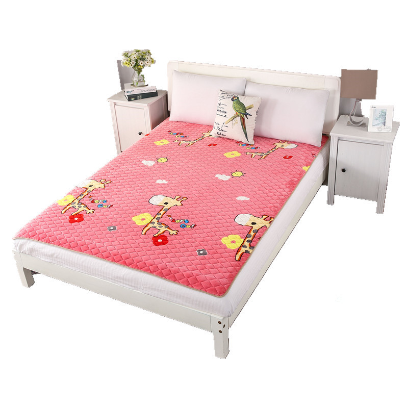 双面法兰绒床毯珊瑚绒绒床单防滑榻榻米垫床护垫招代理|ru