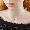 Sophisticated universal accessory, copper necklace heart-shaped, European style, simple and elegant design