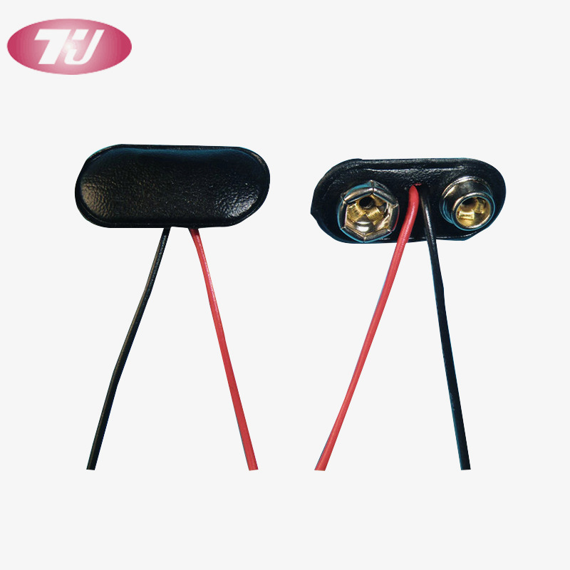 直销供应 专业9v胶壳电池扣 字型环保9v电池扣定制