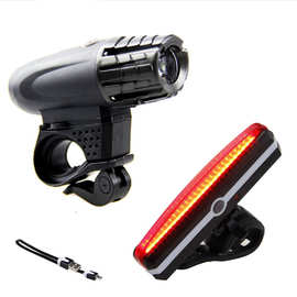 套装新款USB充电尾灯 防水LED自行车前后灯自行车大灯MTB灯自行车