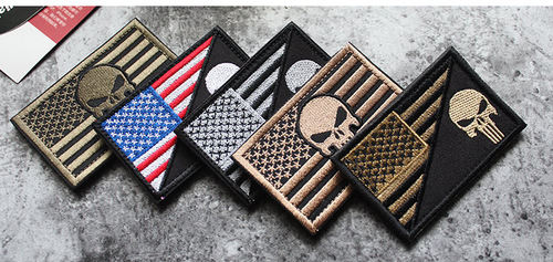 3D Embroidered Velcro Badge Flag Badge Skull Outdoor Embroidered Armband
