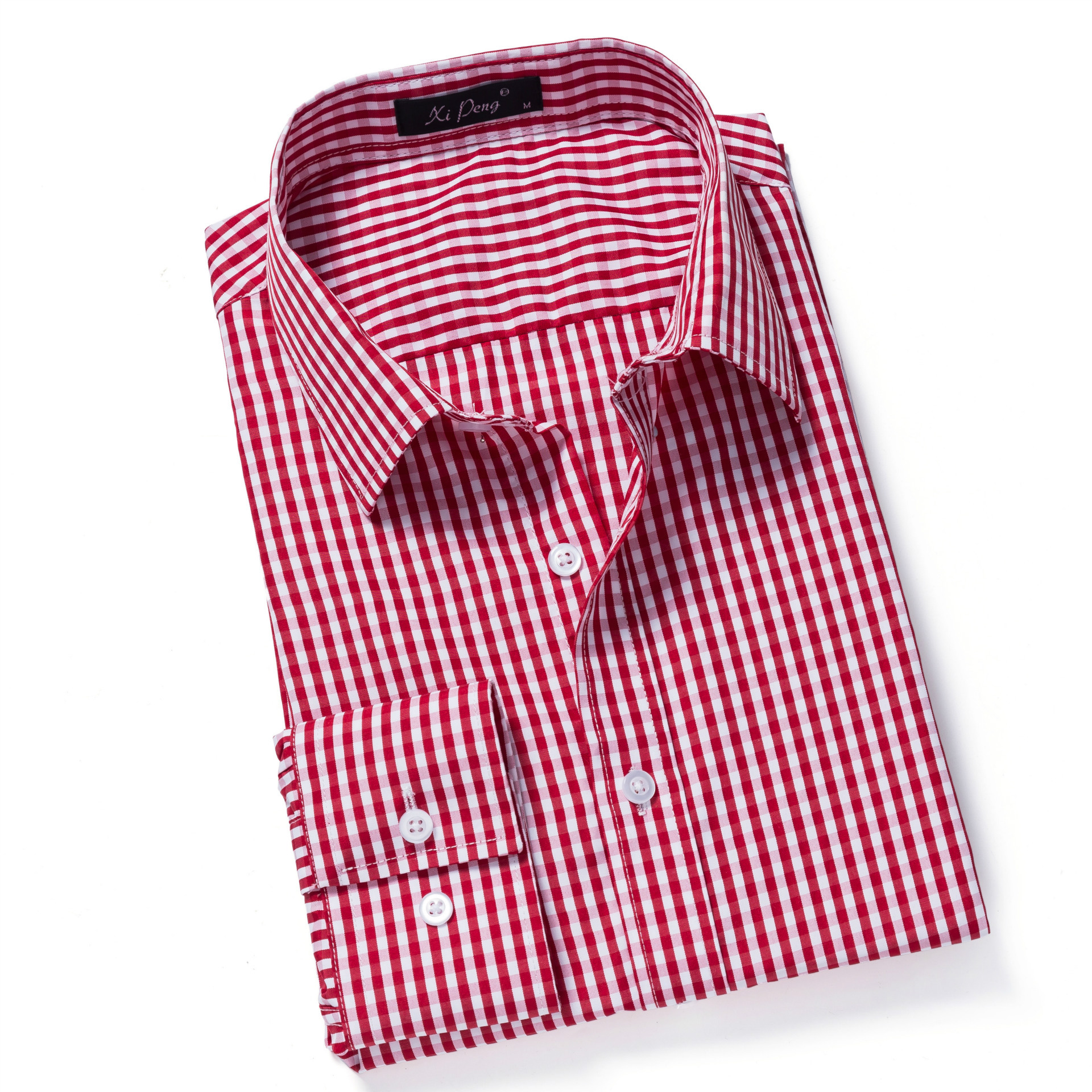 Amazon AliExpress nos suministra el tamaño de los hombres pequeños a cuadros de manga larga camisa casual ropa formal de los hombres de comercio electrónico transfronterizo