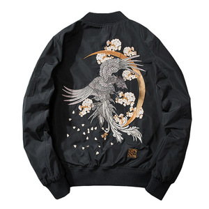 For cross-border Japanese tide brand embroidery of Yokosuka Air Force pilots baseball uniform jacket men plus cotton thi