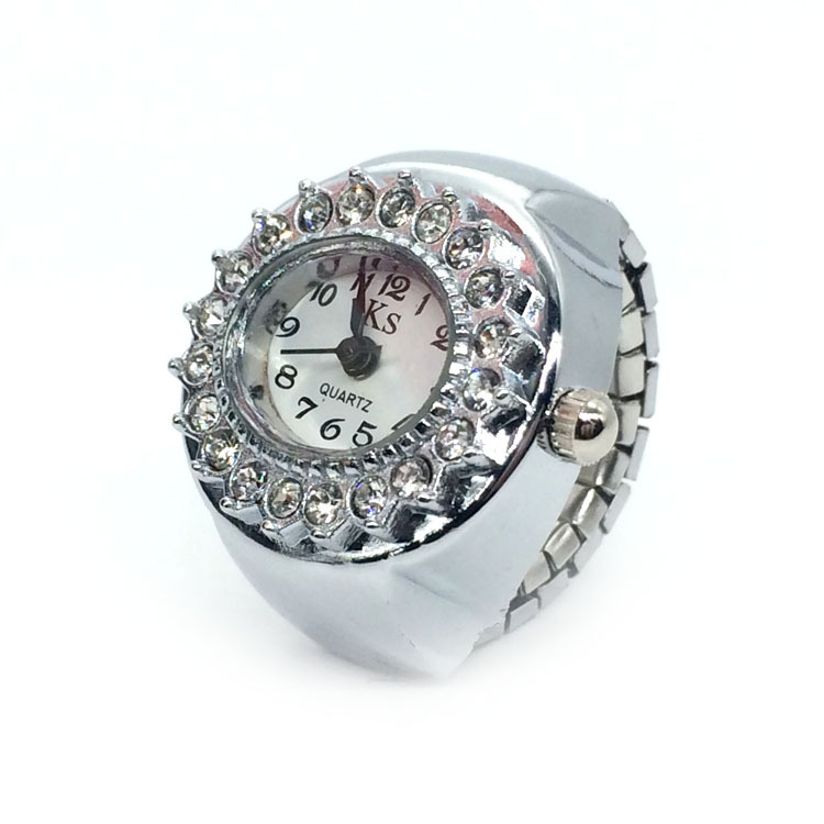 21g Weight Ordinary Glass Mirror Material Alloy Strap Material Watch Rings Classification Pointer+Number Display Type Round Dial Shape Daily, Street Occasion Quartz Movement Geometric Pattern All Seasons Season Women's Gender Retro, Classic Style Style Retro Classic Style Geometric Quartz Watch Rings 6