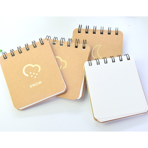 Creative Korean stationery black bronzing beard coil notebook notebook graffiti notes small book wholesale