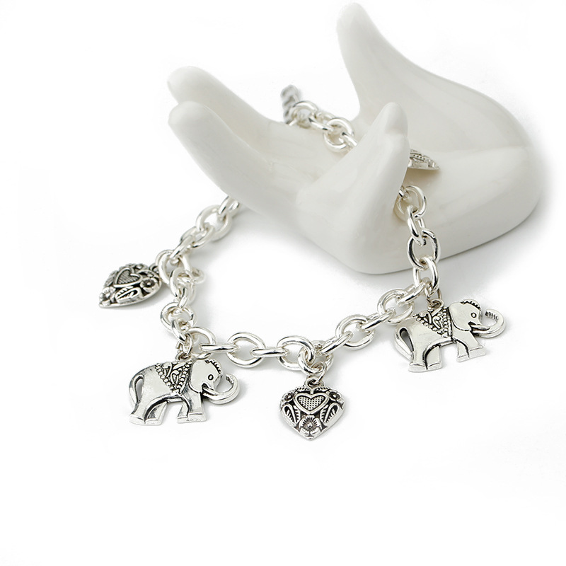 fashion bracelet women retro carved love elephant pendant bracelet anklet ladies jewelry wholesale nihaojewelrypicture3