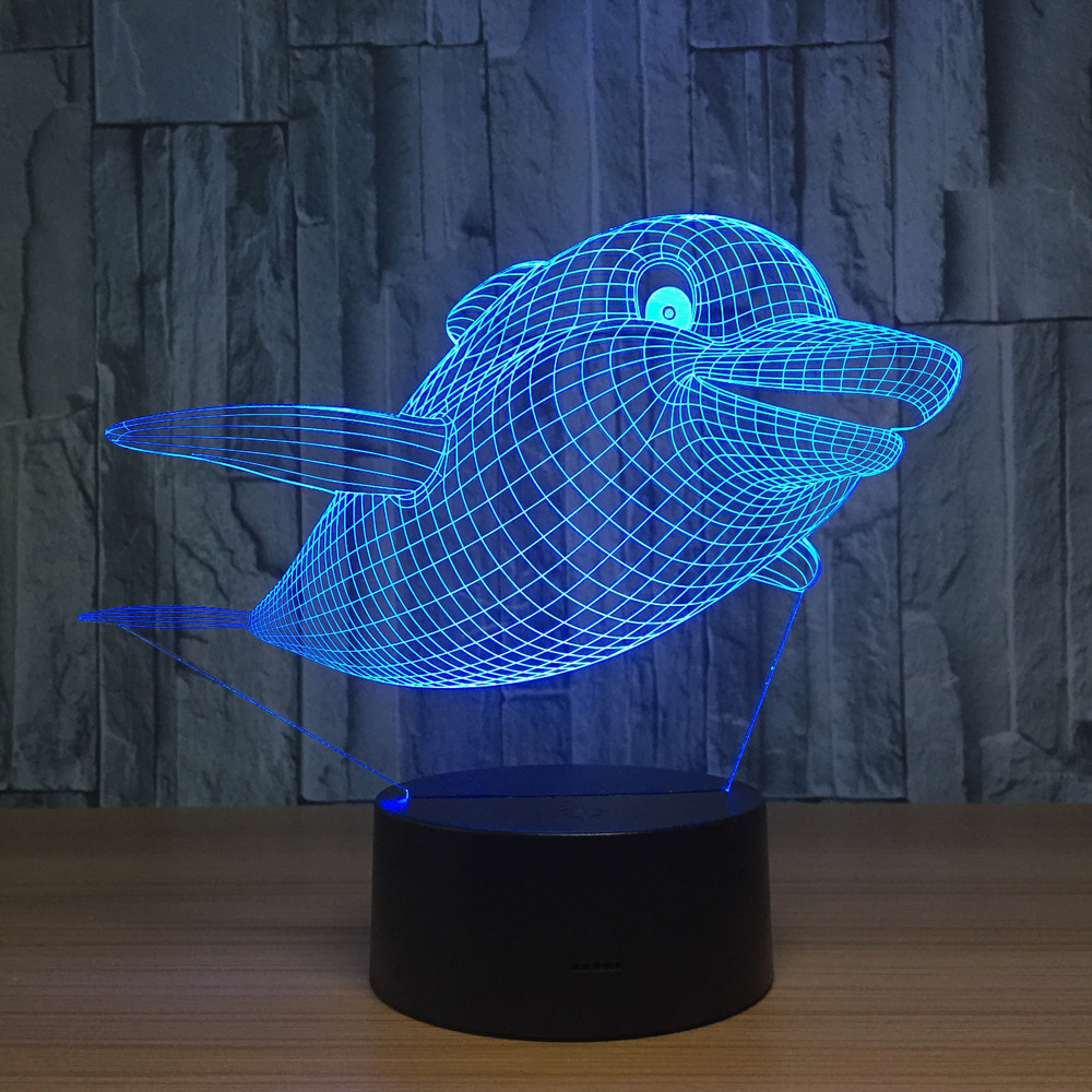 3d led 创意灯 相框式3d灯七彩遥控触摸礼品