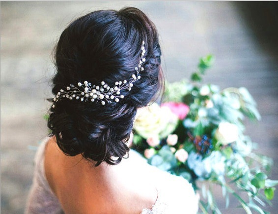 Accesorios De Vestido De Boda De Alambre De Cobre De Joyería De Peine De Perla Hecha A Mano display picture 3