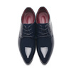 Wholesale of shiny leather men's shoes， Korean version pointed lace up trendy shoes
