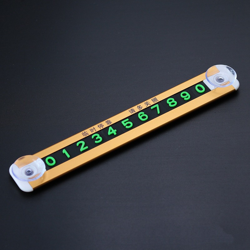 Car Accessories Temporary Stop sign Telephone number Metal aluminium alloy Car Card high-grade Luminous stickers