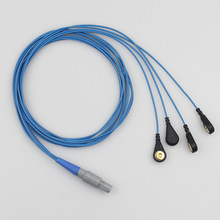 4.0按扣電極線 肌電用保健導聯線 低頻脈沖理療儀線 單導屏蔽線