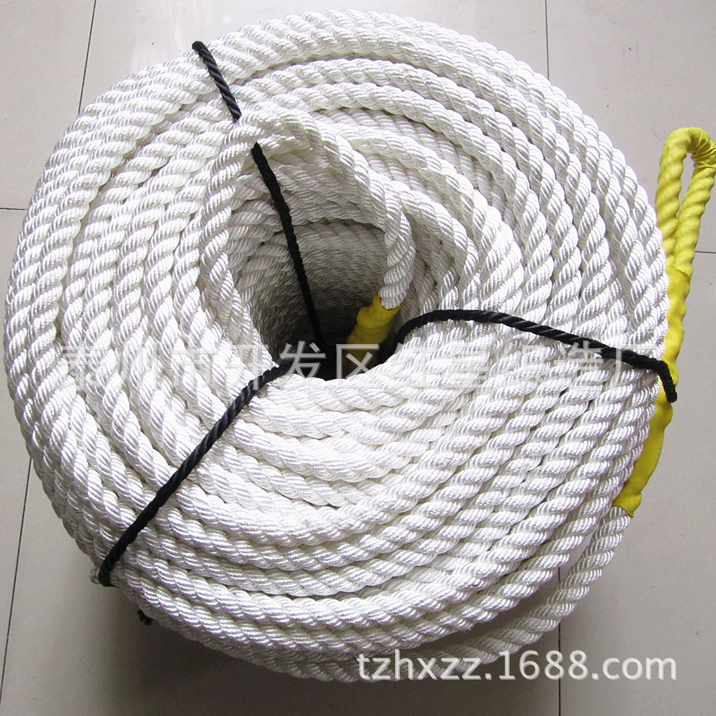 厂家供应PTA吨袋捆绑绳 吨袋扣扎绳 三股尼龙绳吊绳