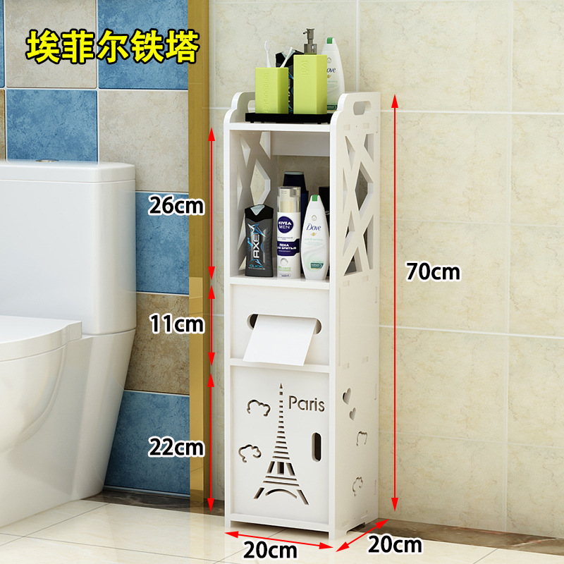 Baño creativo Rack de almacenamiento baño esquina piso Punch-libre multi-capa inodoro almacenamiento
