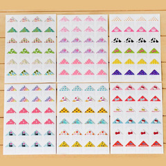 Korean design photo corner sticker, fixed photo DIY album handmade tools planner, 6 styles to choose from