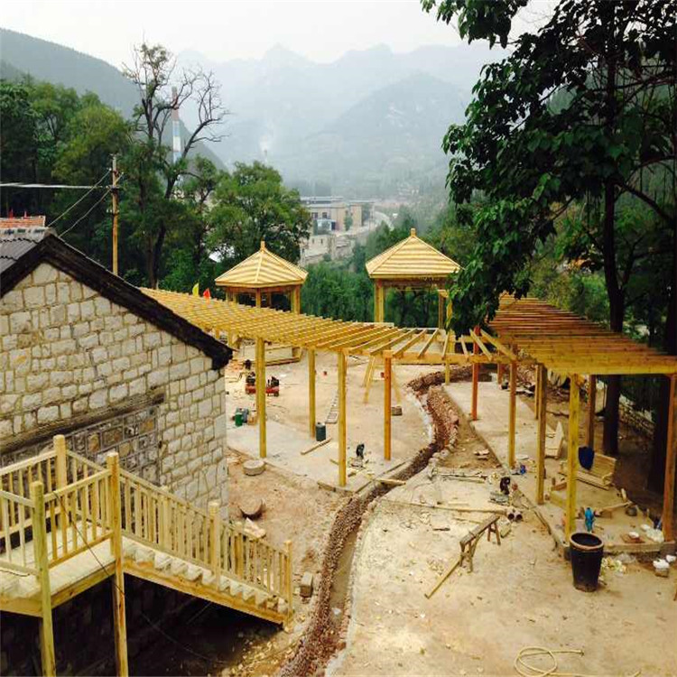 Customized outdoors Anticorrosive wood Gallery Vine wood preservative Flower trellis Gallery planes Wood corridor Climbing frame