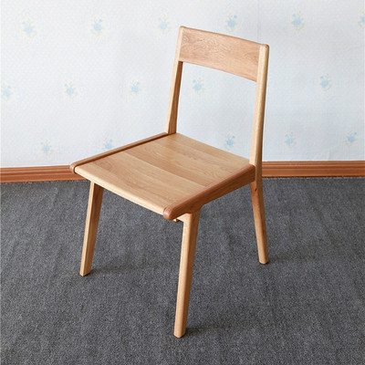 实木家具供应美国橡木座板椅 休闲纯实木椅子 酒店客厅餐椅|ru