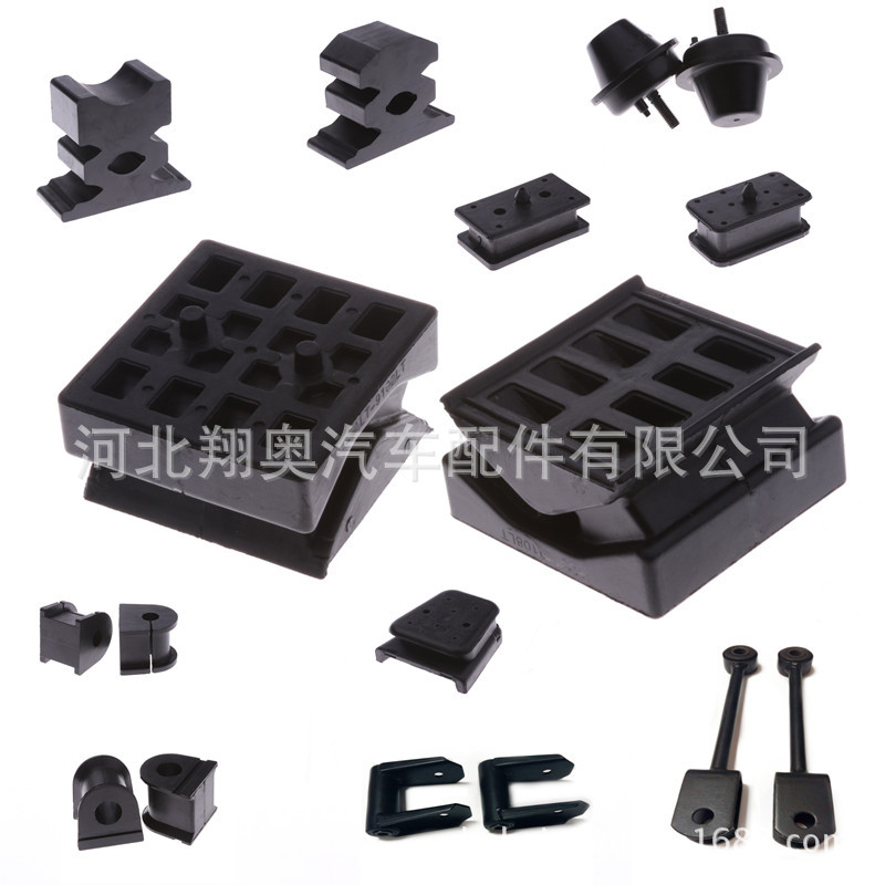 奔驰凌特底盘前后桥弹簧固定胶块总成一_副本