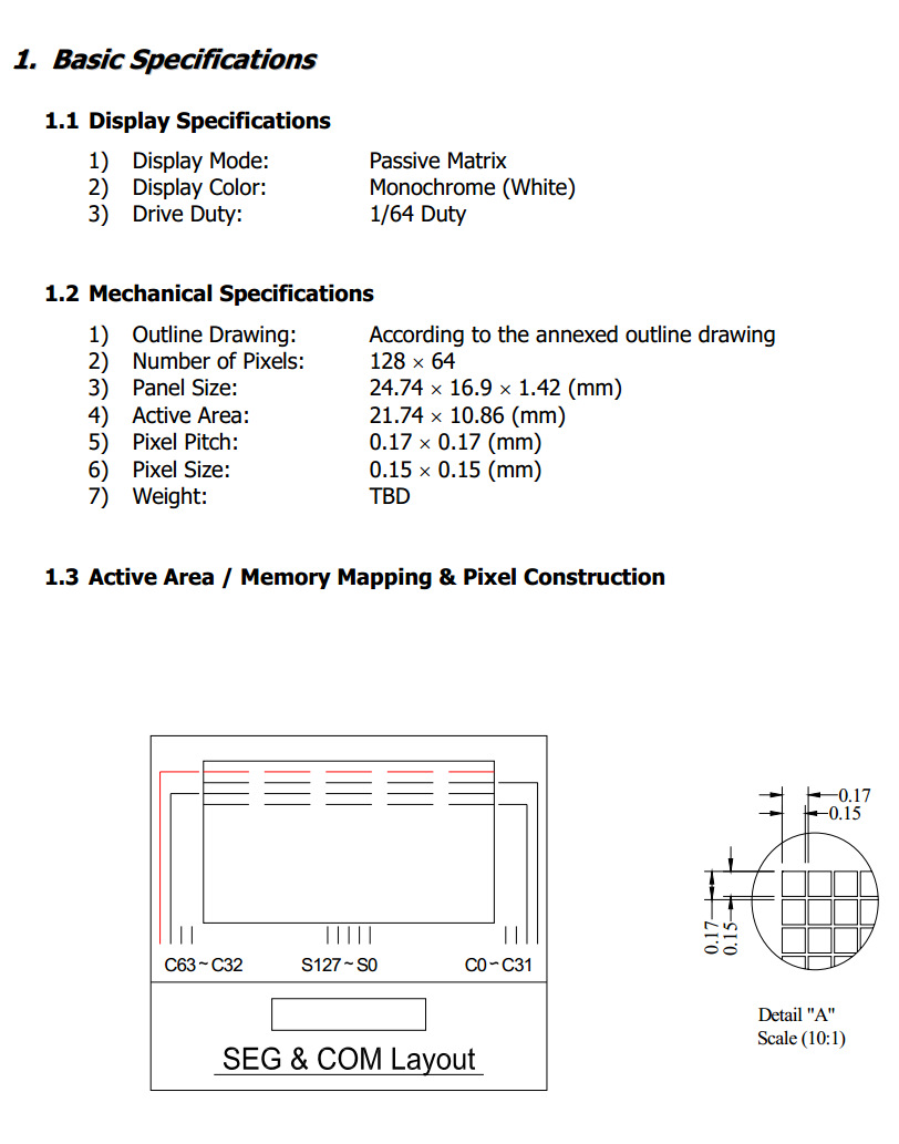 新款0.96白色 短長插接001