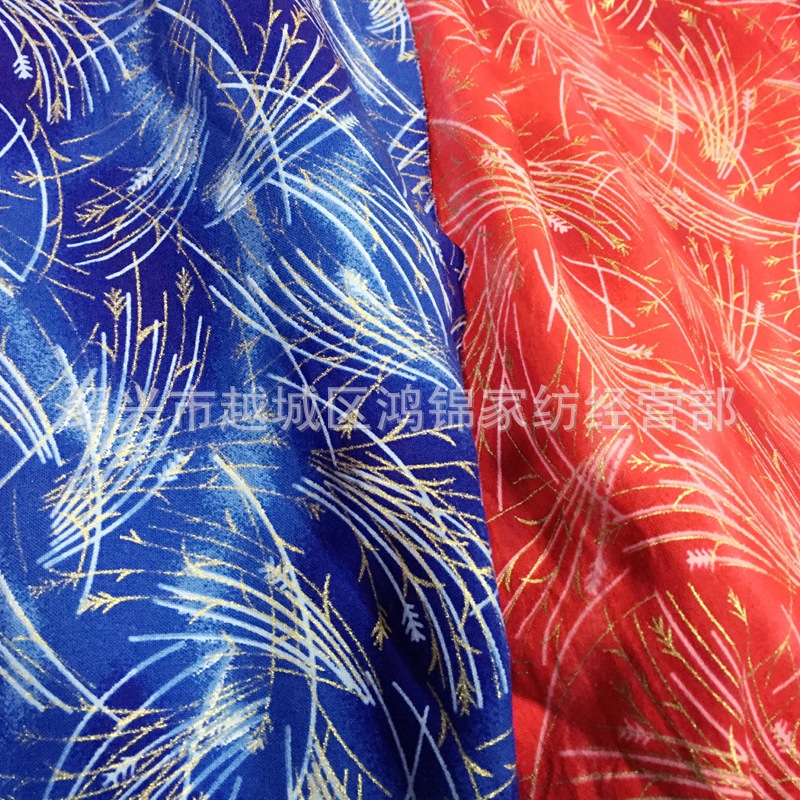 棉布日式和风烫金布 现货供应口金包玩具包袱皮和服布料一件代发