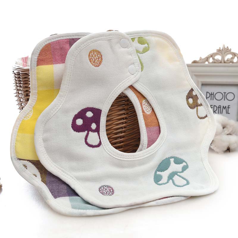 Petal baby Newborn Bib Bibs Infants Rice pocket Bib baby Gauze Saliva towel Gauze