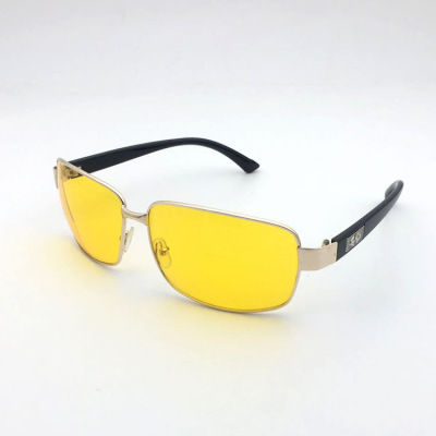 新款防远光夜视镜男女夜视眼镜驾驶骑行方型眼镜黄色镜片太阳镜|ru