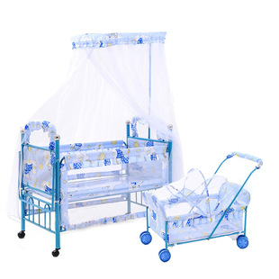 European Style Crib Newborn Crib Baby's Cradle Bed Baby's Cradle Bed bb Game Bed Splicing Big Bed Children's Bed Iron Bed